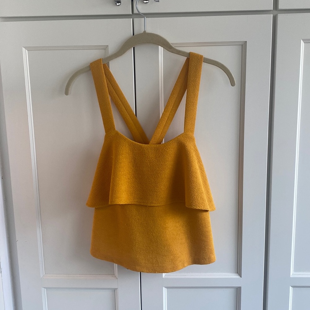 Yellow Madewell Tiered Tank XXS